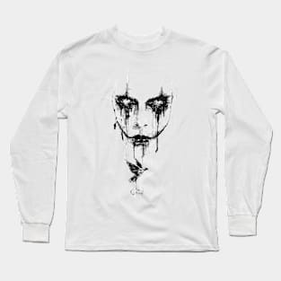 the crow splash water art design Long Sleeve T-Shirt